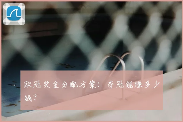 欧冠奖金分配方案:夺冠能赚多少钱?